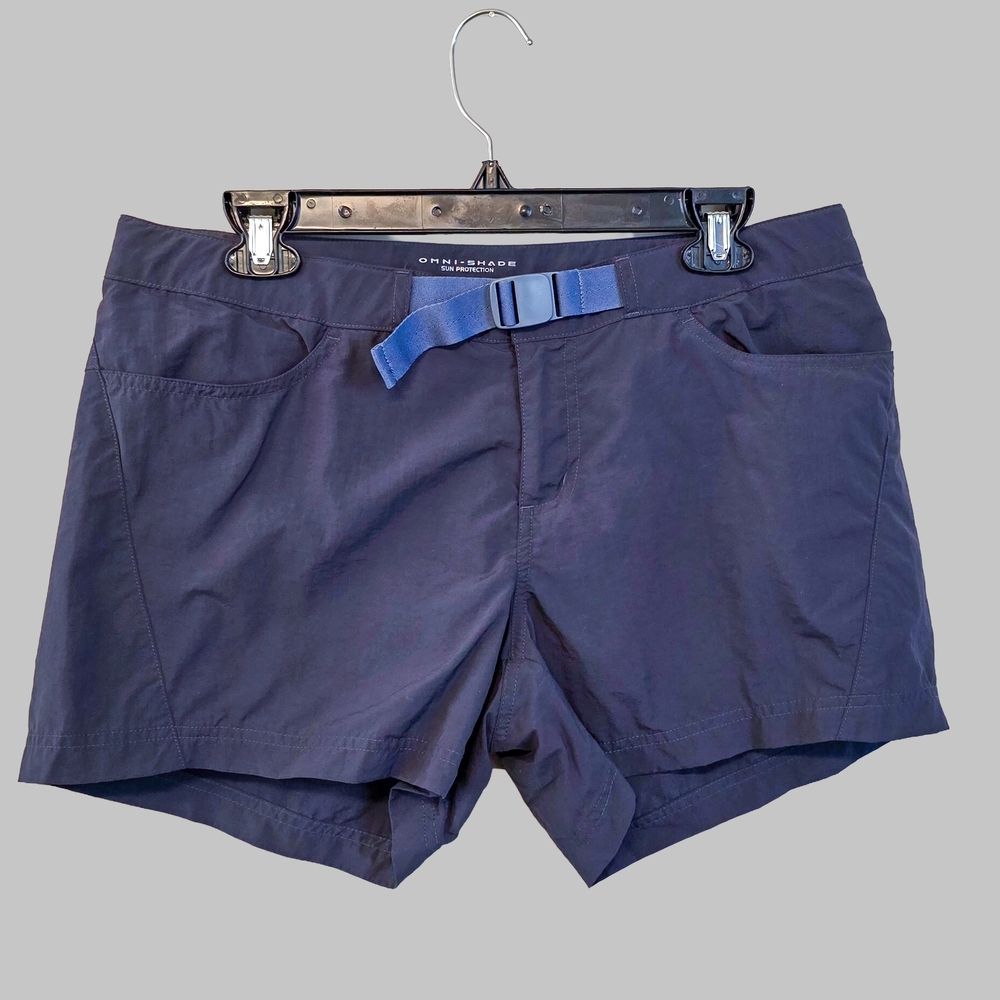Columbia Women’s Navy Athletic Shorts with Blue Waist Belt